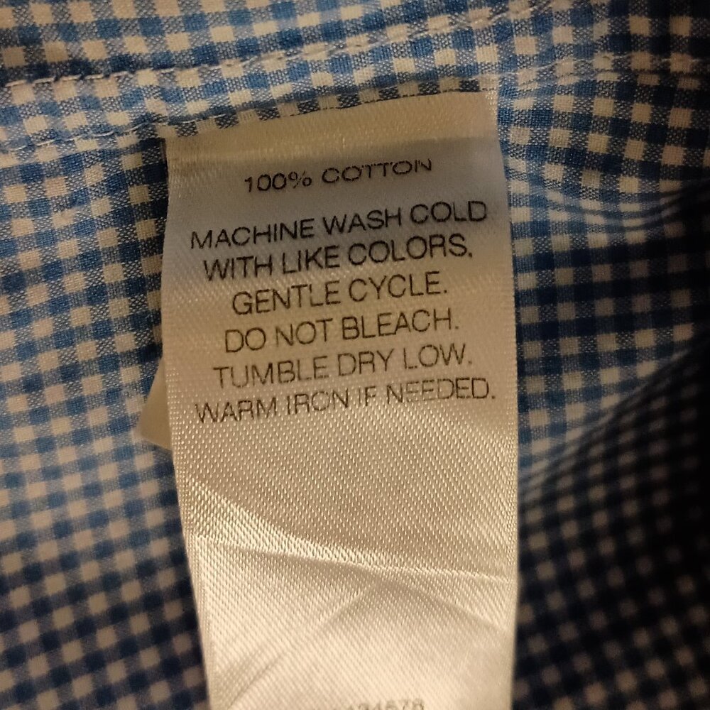Vineyard Vines Blue & White Check Button-Down Cooper Shirt Men’s XS Cotton EUC - Picture 8 of 14
